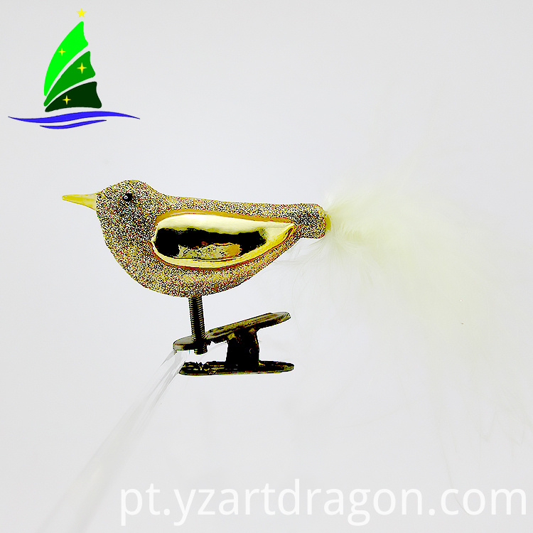 Ornamentos de vidro em forma de pássaro Bird Shaped Glass Ornaments
